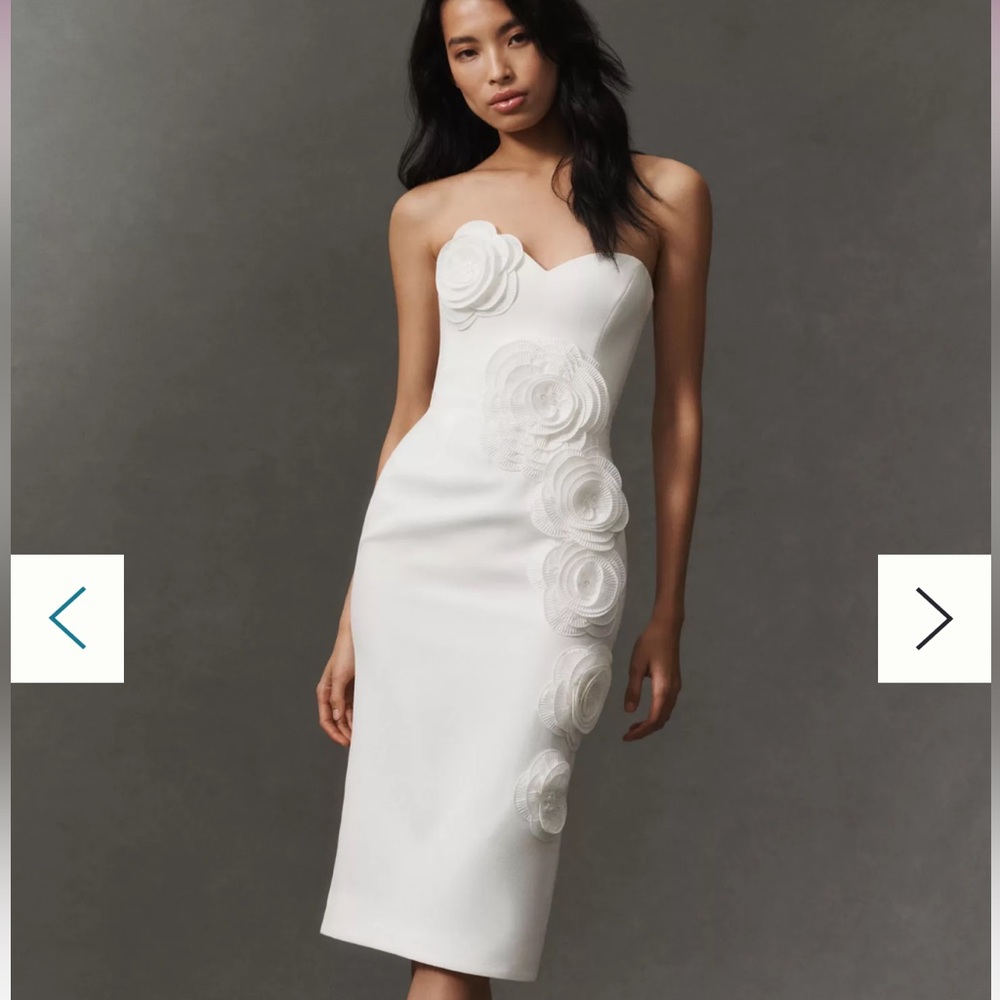 Helsi Kaia 3D Floral Strapless Midi Dress